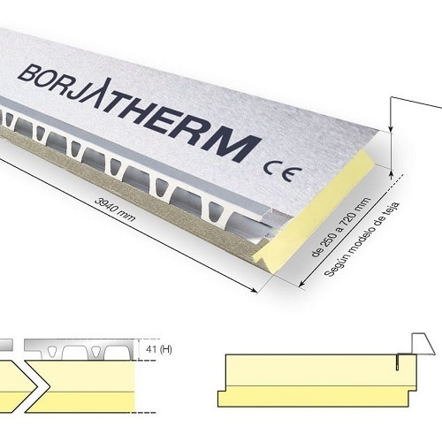 Panel BORJATHERM 60 - Paso 370 mm